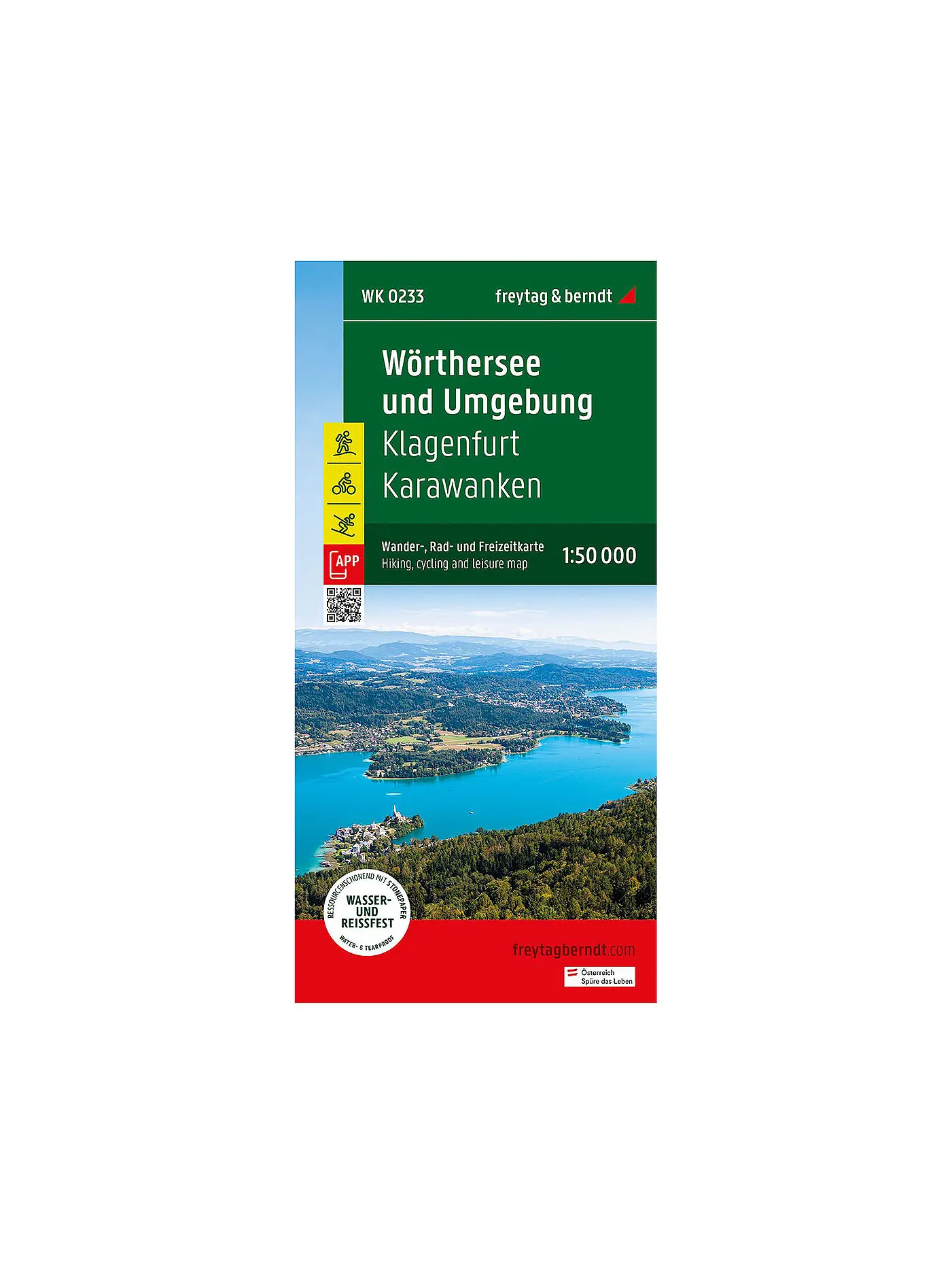 FREYTAG & BERNDT | Wanderführer Wörthersee und Umgebung Maßstab 1:50.000 | 